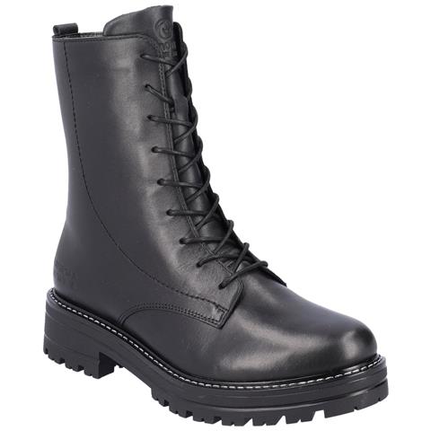 Black Casual Closed Ladies Mid Height Boots Stivaletti Pelle Scarpe Donna Nero Eu 39, D2278-01 - Foto 1