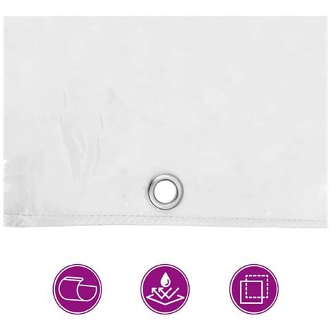 Telone Trasparente con Occhielli 6x12 m in PVC - Foto 2
