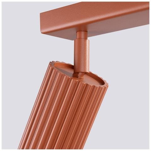 Lampada Da Soffitto Karbon 3l Rosso Ocra Sl. 1638 - Minimalista Lampada Da Soffitto Ocra Rossa 16.5x45x6.5 Cm - Foto 8