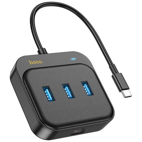 Hub Originale Multiporta Ciabatta 3x Usb 3.0 + Rj45 Con Cavo 0,2m Usb-c - Foto 1