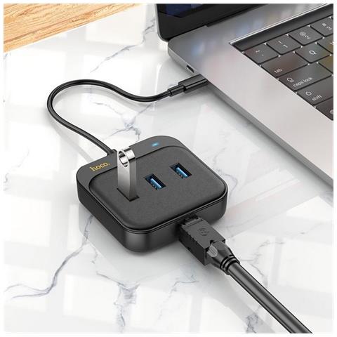 Hub Originale Multiporta Ciabatta 3x Usb 3.0 + Rj45 Con Cavo 0,2m Usb-c - Foto 2