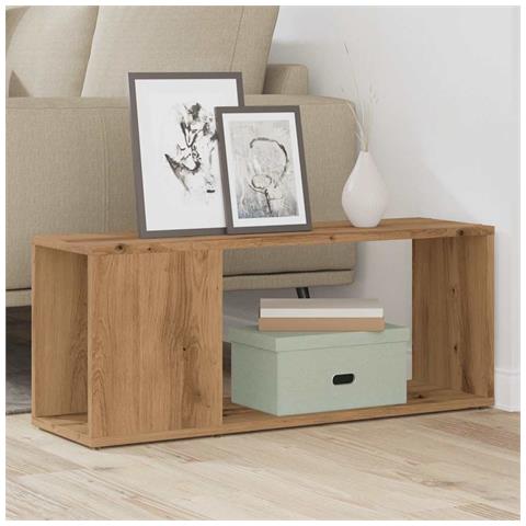 Mobile Porta Tv Rovere Artigianale 80x24x32cm Legno Multistrato - Foto 3