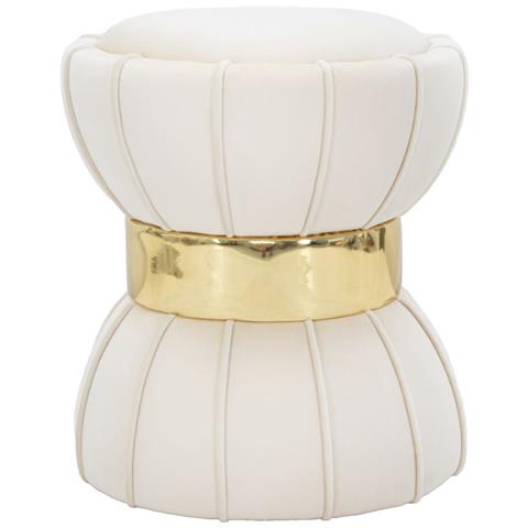 Pouf Mf351 - Beige - Legno - 40x40x44 Cm - Foto 1