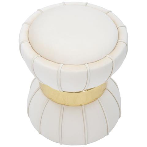 Pouf Mf351 - Beige - Legno - 40x40x44 Cm - Foto 2