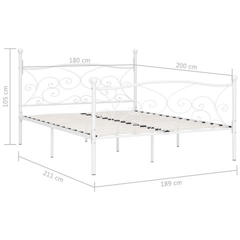 Lusso Casadino -  Giroletto Con Doghe Bianco In Metallo 180x200 Cm - Foto 5