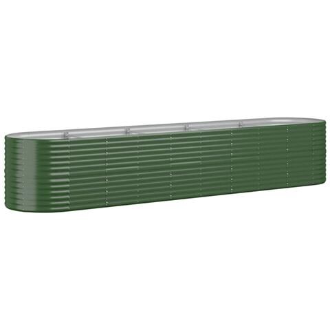 Letto Giardino Acciaio Verniciato A Polvere 368x80x68 Cm Verde - Foto 1