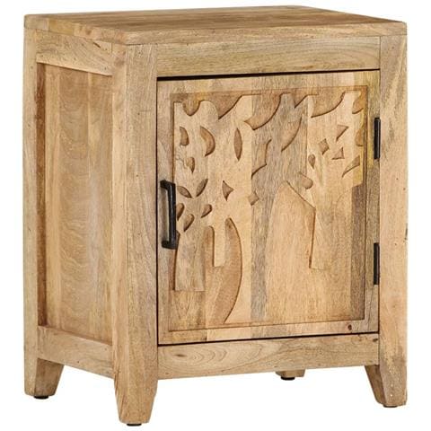 Comodino 40x30x50 Cm In Legno Massello Di Mango - Foto 2