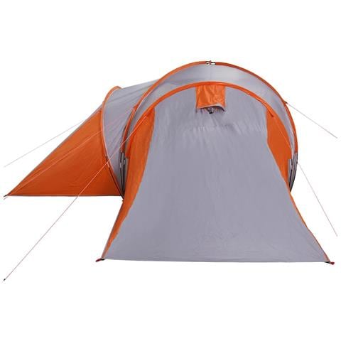 Tenda da Campeggio a Cupola 6 Persone Grigio e Arancione - Foto 8