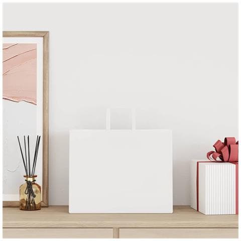 Sacchetti di Carta 250 pz con Manici Bianchi 32x22x24 cm - Foto 2