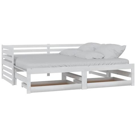 Dormeuse Estraibile 2x (90x200) Cm Bianca In Massello Di Pino - Foto 1