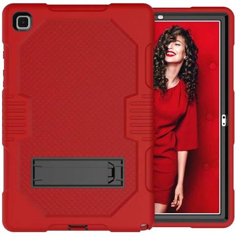 Custodia Per Samsung Galaxy Tab A7 10.4"" Armored Con Supporto Rosso - Foto 4