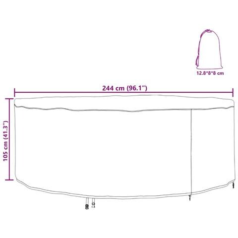 Copertura per mobili da esterno 244 x 244 x 105 cm - Foto 9