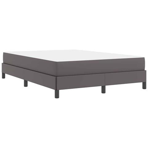 Letto con materasso Grigio 140 x 200 cm Pelle sintetica - Foto 9