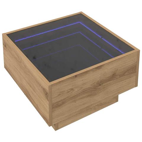 Tavolino da salotto rovere artigianale 50 x 50 x 30 cm - Foto 1