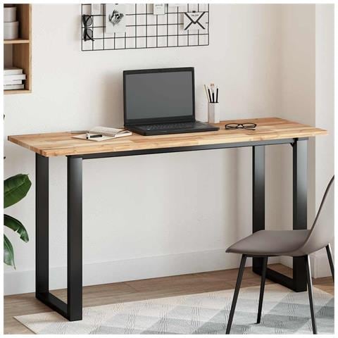 Piano Tavolo Rettangolare 160x50x2cm Legno Massello di Acacia - Foto 2