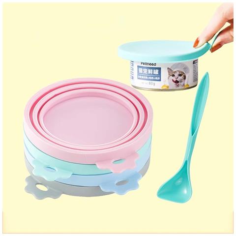 Coperchio In Silicone Universale Per Lattine Di Alimenti Per Animali Domestici - Sigillo Ermetico Per Freschezza Green - Foto 2