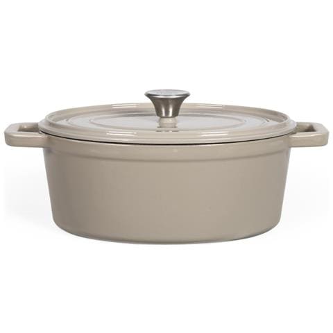 Casseruola Ovale In Ghisa 29cm Beige - Mep129g - Foto 2
