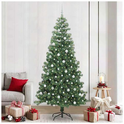 Albero di Natale con 300 LED con supporto Verde 240 cm PVC - Foto 2