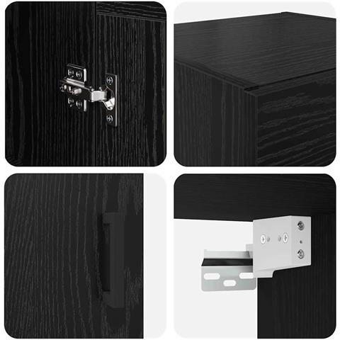 Pensile Rovere Nero 34,5 x 34 x 90 cm Legno multistrato - Foto 9