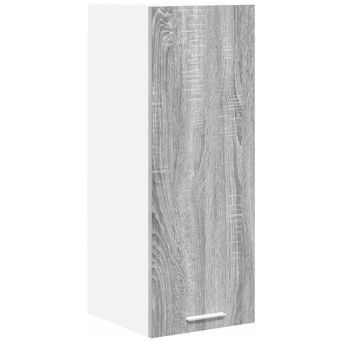 Armadio pensile Riga Grigio Sonoma e Bianco 30 x 31 x 80 cm - Foto 1