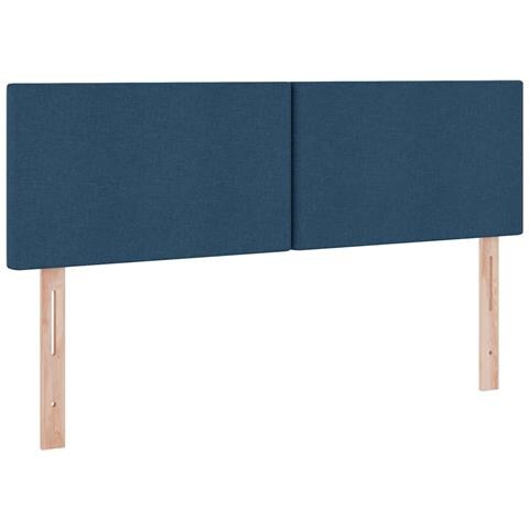 Letto con contenitore e materasso con testiera Blu 140 x 190 cm - Foto 9