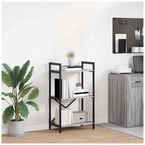 Libreria Grigio Sonoma 56 x 34 x 96 cm Legno multistrato - Foto 2