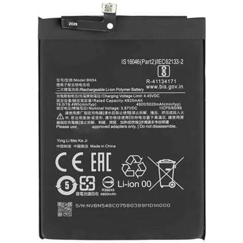 Oem Batteria Testata Ricambio Pari Originale Bn54 Per Xiaomi Redmi Note 9 - Redmi 10x 4g - Foto 1