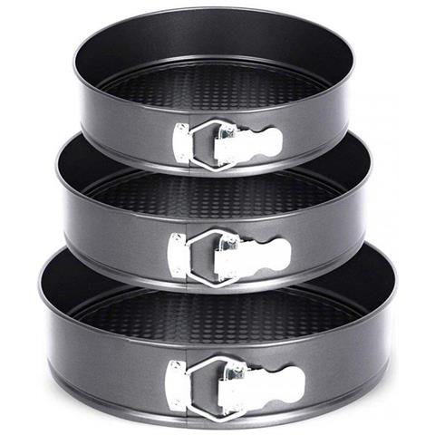 E-8013 Set di 3 teglie rotonde antiaderenti per torte - Foto 1