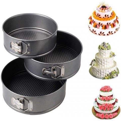 E-8013 Set di 3 teglie rotonde antiaderenti per torte - Foto 9