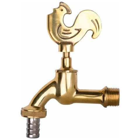 Rubinetto Da Giardino Nostalgico Gockel In Ottone Lucido 1/2 - Foto 2