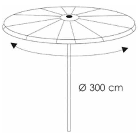Copertura Ombrellone Da Giardino Impermeabile Ø300 Cm - Foto 2