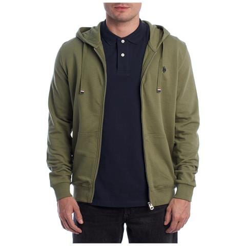 Felpa Con Cappuccio E Zip Da Uomo Us41162009 - Foto 1