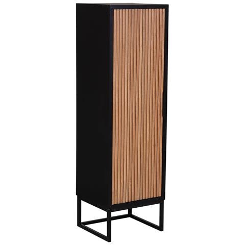 Armadio A 1 Anta In Legno E Metallo, 40,5x37x139,5h Cm - Foto 1