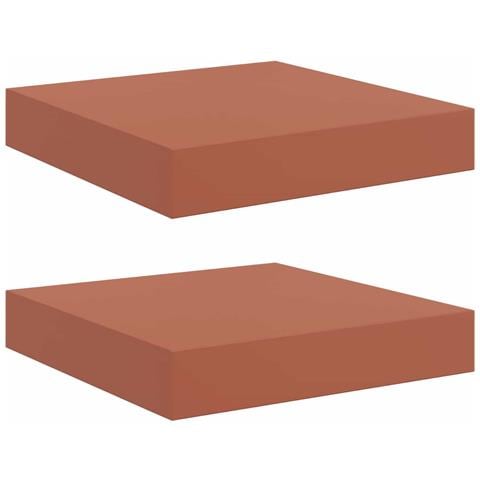 Scaffale da parete 2 pcs Rosso 23 x 23,5 x 4 cm - Foto 1