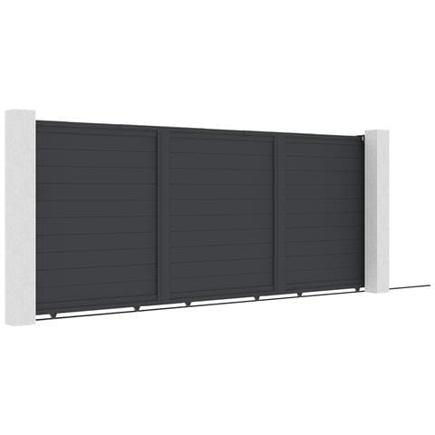 Cancello Scorrevole Eiger 4,5 M, Altezza 180 Cm, Alluminio Grigio - Foto 2