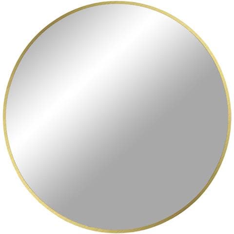 Specchio Tondo Da Parete Madrid In Alluminio Color Ottone Ø60 Cm - Foto 1