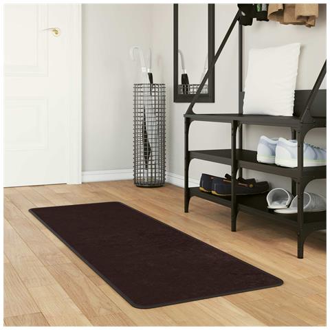 Runner Tappeto MARSA Antracite 100 x 50 cm Poliestere e PVC - Foto 2