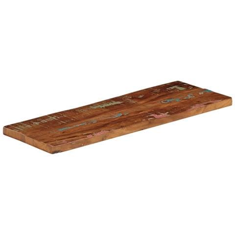 Piano Tavolo 90x40x3,8 cm Rettangolare in Massello di Recupero - Foto 2