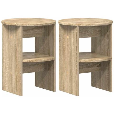 Mobile laterale 2 pcs Rovere Sonoma Ø40 x 50 cm - Foto 1