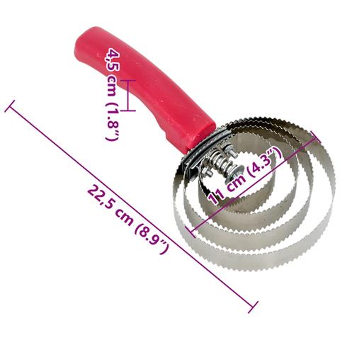 Striglia per Cavalli 4 Anelli Reversibile in Acciaio Inox - Foto 6