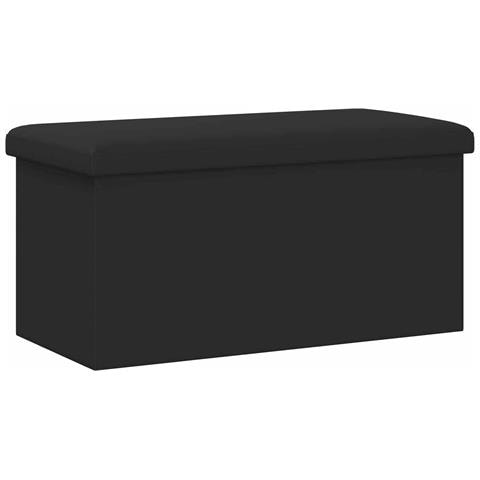 Panchina di stoccaggio pieghevole Nero PVC - Foto 1