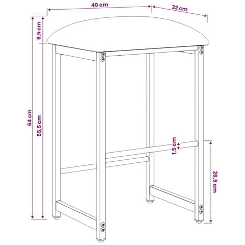 Sgabello da bar 2 pz Verde Scuro 40 x 32 x 64 cm - Foto 7