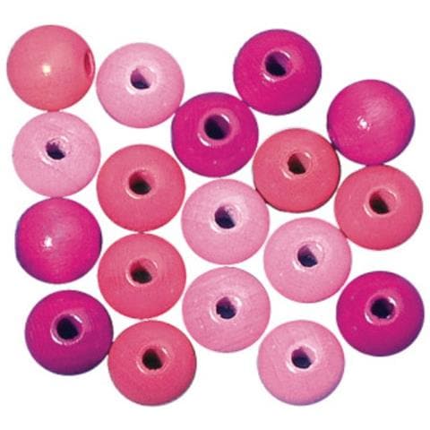 Rayher - 115 Pezzi - Perline In Legno Lucido Resistenti Ø6mm - Tonalita' Di Rosa - Foto 2