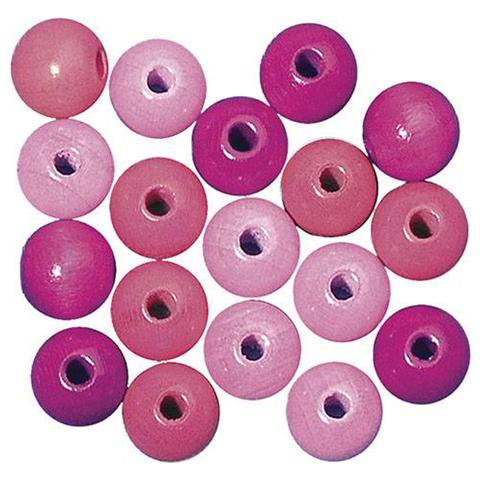 Rayher - 115 Pezzi - Perline In Legno Lucido Resistenti Ø6mm - Tonalita' Di Rosa - Foto 1