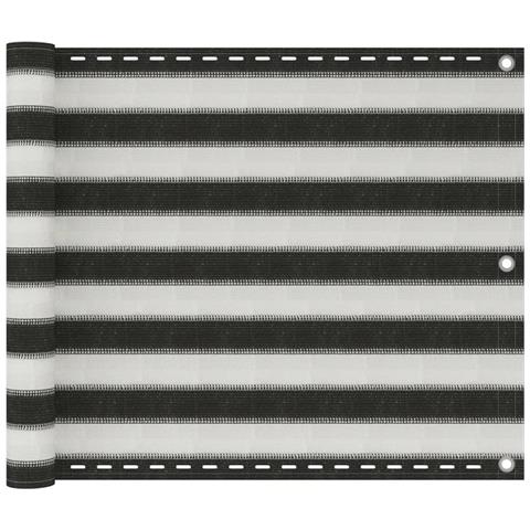 Paravento Da Balcone Hdpe 75x600 Cm Antracite E Bianco - Foto 1