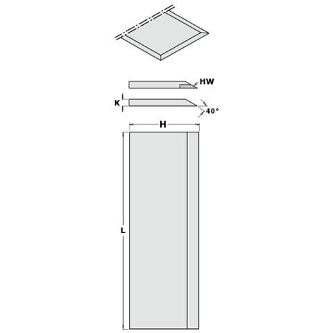 Set Di 2 Coltelli Per Pialla 1050x30x3mm Hw 792.999.30 - Foto 1
