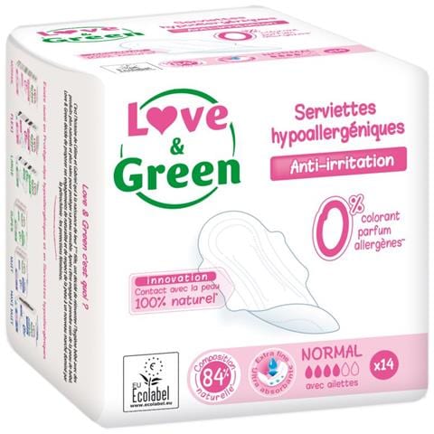 Love & Green Asciugamani Anallergici Normale 0% X 14 - set Da 4 - Foto 2