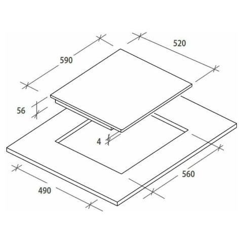 Piano Cottura CIES644DCWIFI a Induzione 4 Zone Cottura da 59 cm Colore Nero - Foto 4