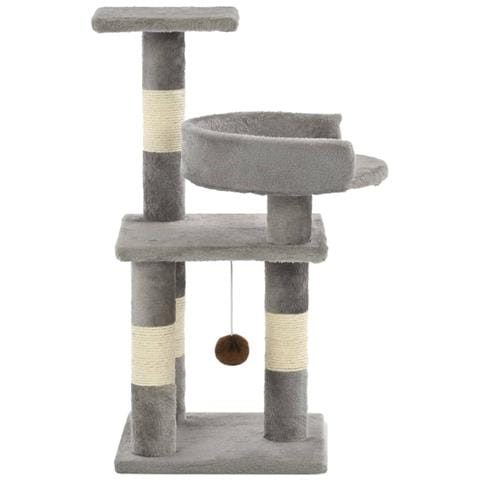 Albero Per Gatti Con Tiragraffi In Sisal 65 Cm Grigio - Foto 6