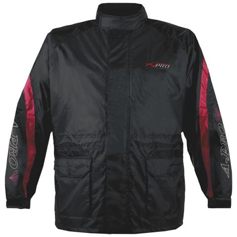 Giacca Tuta Moto Antipioggia Impermeabile Antiacqua Con Cappuccio Rosso Xs - Foto 1